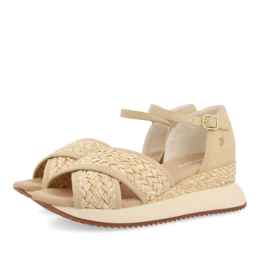 SANDALIAS DEPORTIVAS OFF-WHITE CON CUÑA PARA MUJER RINSEY