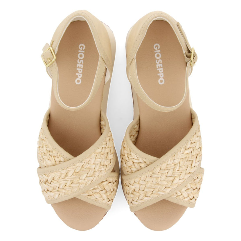 SANDALIAS DEPORTIVAS OFF-WHITE CON CUÑA PARA MUJER RINSEY