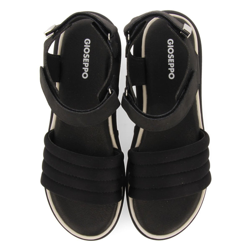 SANDALIAS DEPORTIVAS COLOR NEGRO CON PLATAFORMA PARA MUJER CHEVAL