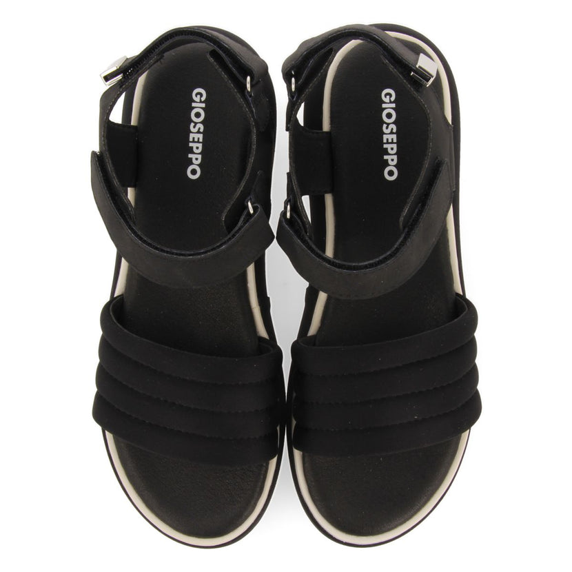 SANDALIAS DEPORTIVAS COLOR NEGRO CON PLATAFORMA PARA MUJER CHEVAL