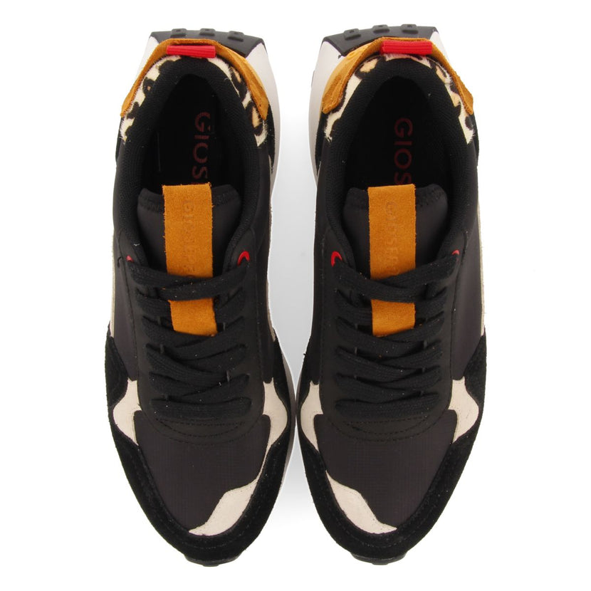 BASKETS NOIRES AVEC DÉTAIL IMPRIMÉ ANIMAL POUR FEMME KERBY