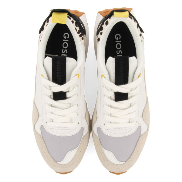 SNEAKERS OFF-WHITE WITH ANIMAL PRINT DETAIL FOR WOMEN KERBY