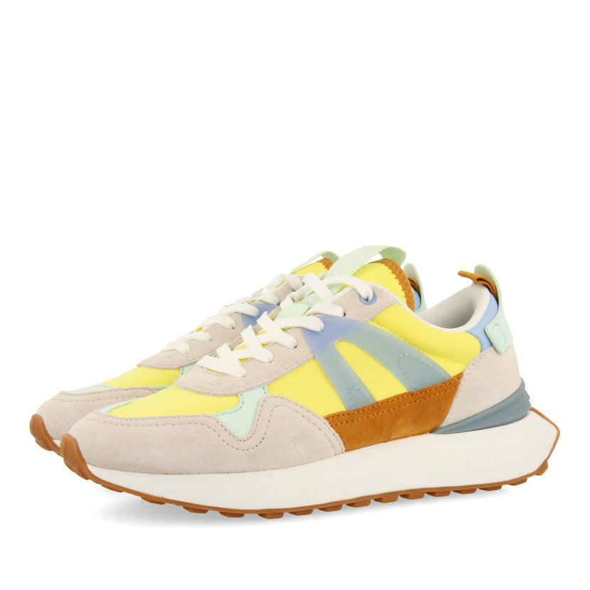 SNEAKERS AMARILLAS CON DETALLES MULTICOLOR PARA MUJER ADAIR