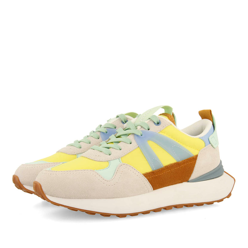 SNEAKERS AMARILLAS CON DETALLES MULTICOLOR PARA MUJER ADAIR