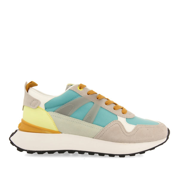 SNEAKERS TURQUESA CON DETALLES MULTICOLOR PARA MUJER ADAIR