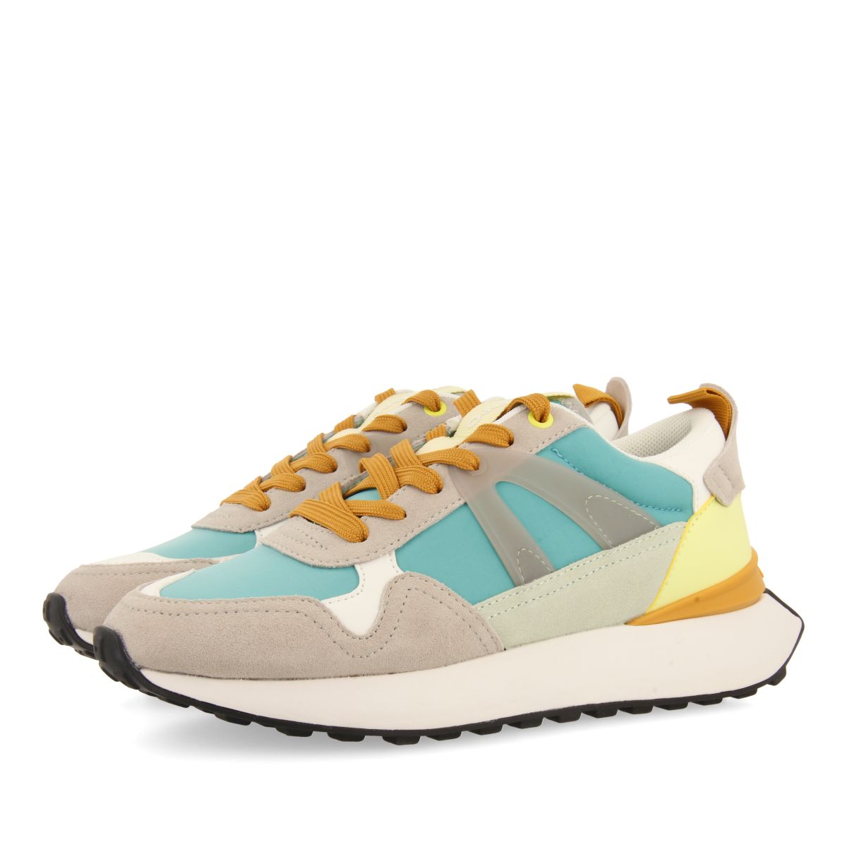 SNEAKERS TURQUESA CON DETALLES MULTICOLOR PARA MUJER ADAIR