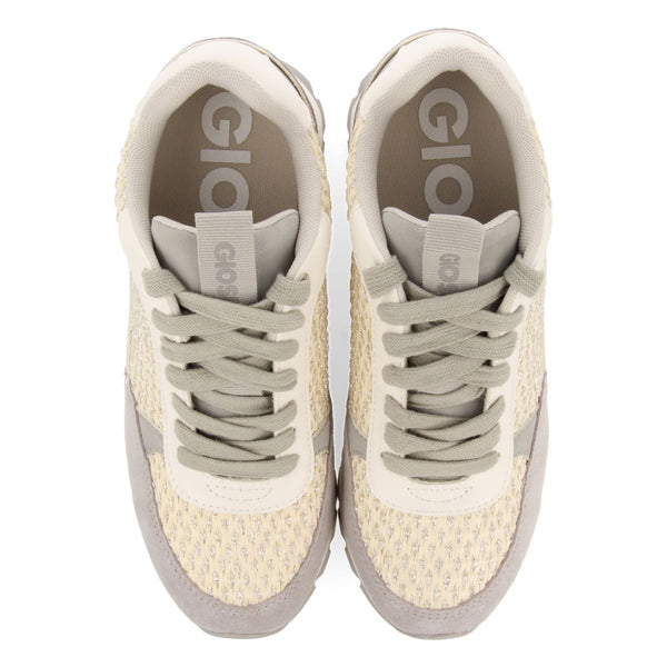 SCARPE DA GINNASTICA DORATE CON ZEPPA INTERNA E DETTAGLI INTRECCIATI PER DONNA HEKAL