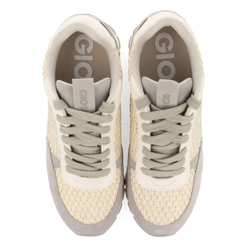 SCARPE DA GINNASTICA DORATE CON ZEPPA INTERNA E DETTAGLI INTRECCIATI PER DONNA HEKAL