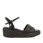 SANDALIAS DE RAFIA COLOR NEGRO CON PLATAFORMA PARA MUJER COOS