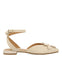 BAILARINAS DE PIEL OFF-WHITE DESTALONADAS CON DETALLE DE FLOR PARA MUJER HOWEY