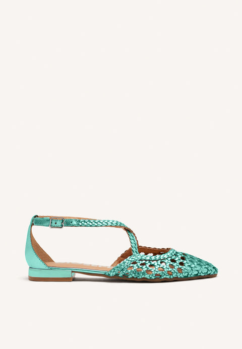 BALLERINE IN PELLE CON INTRECCI PER DONNA LESKOVIC