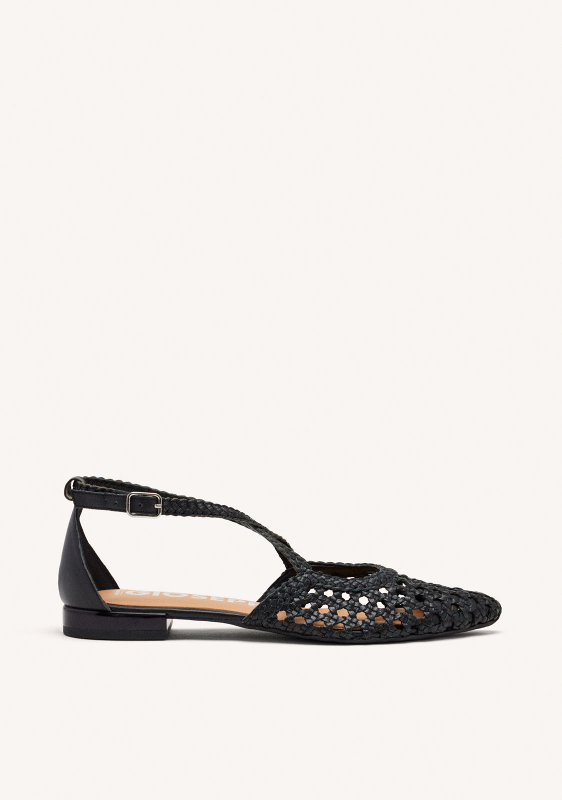 BALLERINE IN PELLE NERA CON INTRECCI PER DONNA LESKOVIC