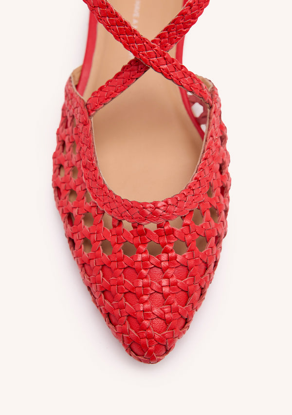 LEATHER BALLERINAS WITH BRAIDED DETAIL FOR WOMEN LESKOVIC