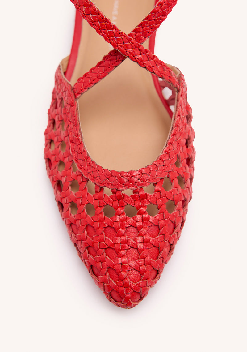 LEATHER BALLERINAS WITH BRAIDED DETAIL FOR WOMEN LESKOVIC