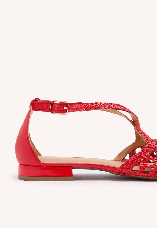 BAILARINAS DE PIEL CON TRENZADOS LESKOVIC