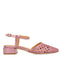 PINK LEATHER BRAIDED BALLERINAS FOR WOMEN MINEO