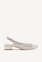 SILVER LEATHER BRAIDED BALLERINAS FOR WOMEN PISKOVE