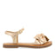 SANDALES EN CUIR DE COULEUR OR ROSE AVEC UN NOEUD POUR FILLE ET GARÇON VARZIM