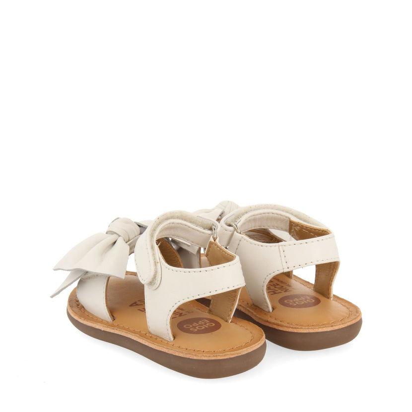 SANDALI BIANCHI IN PELLE CON FIOCCO PER BAMBINO ITALA