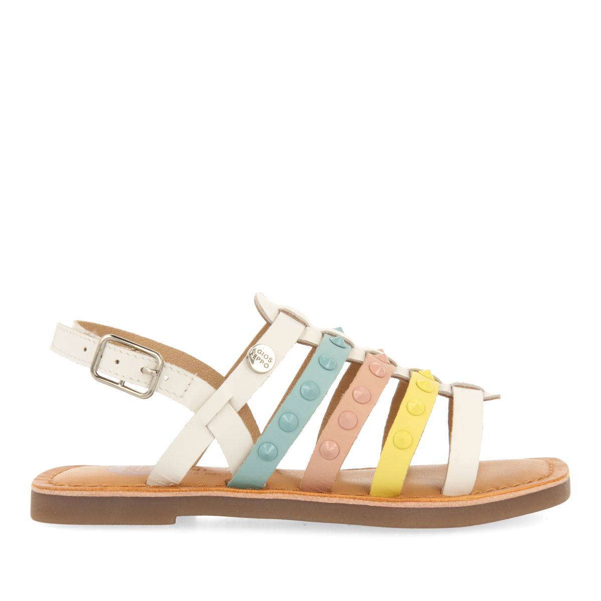 SANDALIAS MULTICOLOR DE PIEL ESTILO ROMANAS PARA NIÑA Y NIÑO BEYNAC