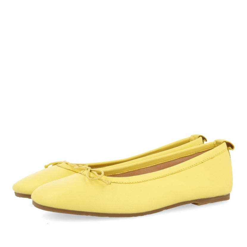 YELLOW SKIN BALLERINAS WITH FANTASY INSOLE FOR GIRL AND BOY CHIPLEY
