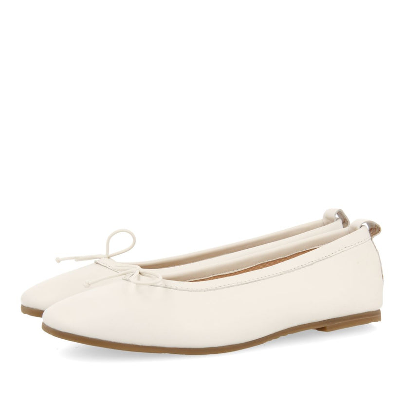 WHITE SKIN BALLERINAS WITH FANTASY INSOLE FOR GIRL AND BOY CHIPLEY