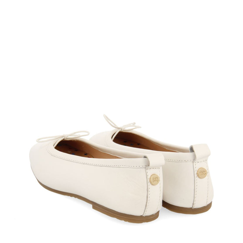 WHITE SKIN BALLERINAS WITH FANTASY INSOLE FOR GIRL AND BOY CHIPLEY