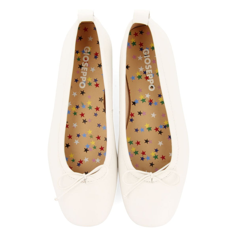 WHITE SKIN BALLERINAS WITH FANTASY INSOLE FOR GIRL AND BOY CHIPLEY