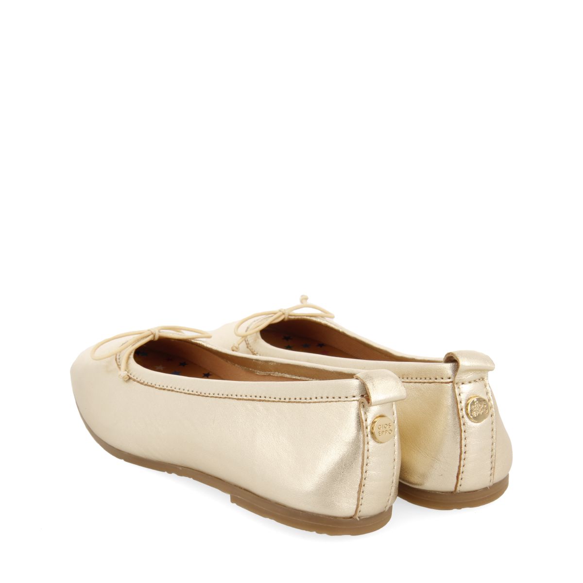 BALLERINE DORATE IN PELLE CON SUOLA FANTASIA PER RAGAZZA E RAGAZZO CHIPLEY