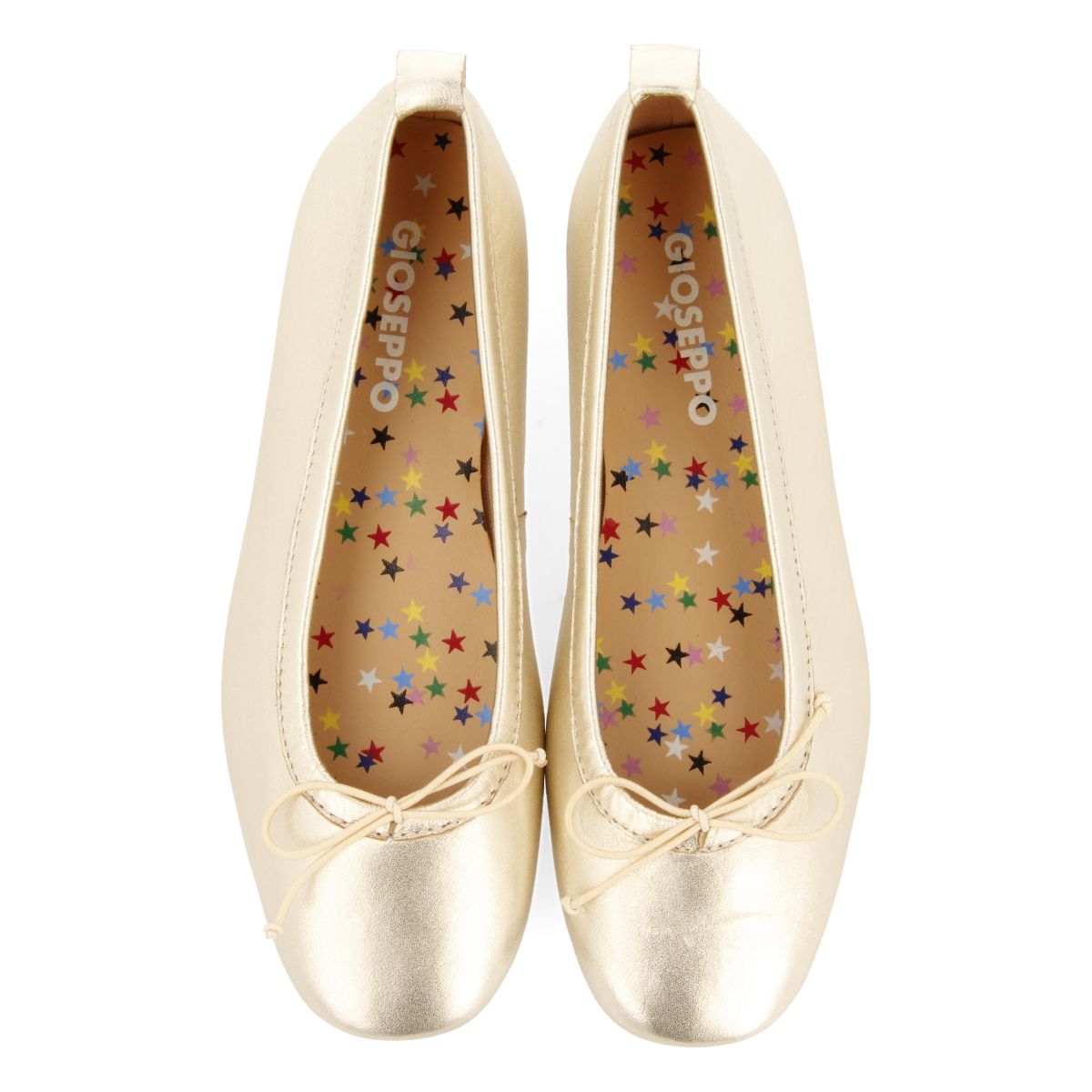 BALLERINE DORATE IN PELLE CON SUOLA FANTASIA PER RAGAZZA E RAGAZZO CHIPLEY