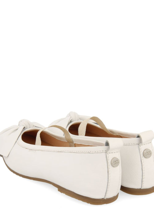 OFF-WHITE SKIN BALLET FLATS WITH BOW FOR GIRL AND BOY TUDY