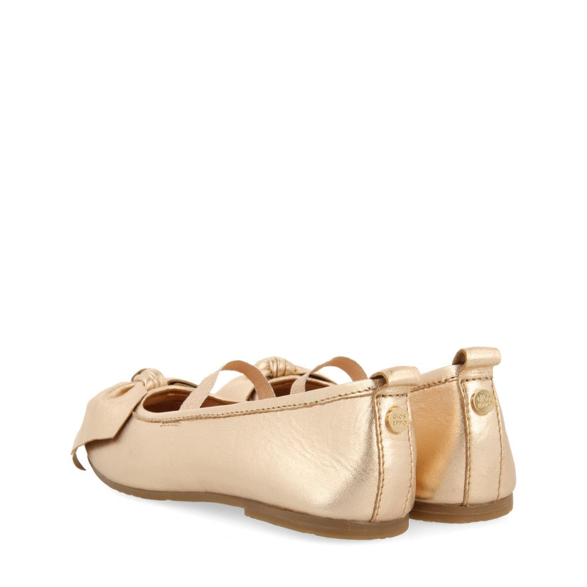 PINK GOLD SKIN BALLET FLATS WITH BOW FOR GIRL AND BOY TUDY
