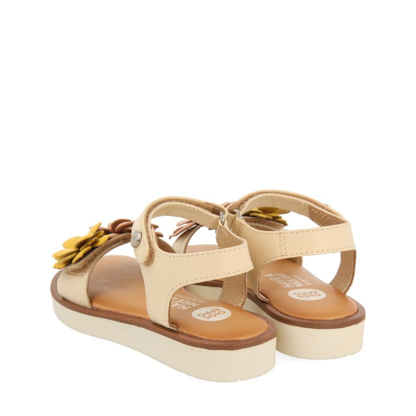 MULTICOLOR LEATHER SANDALS WITH FLOWER DECORATION FOR GIRL AND BOY NEHALEM
