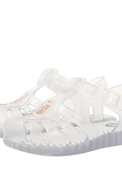 TRANSPARENT CRAB SHOES WITH SEAGULL PATCH FOR BABY MOSSET