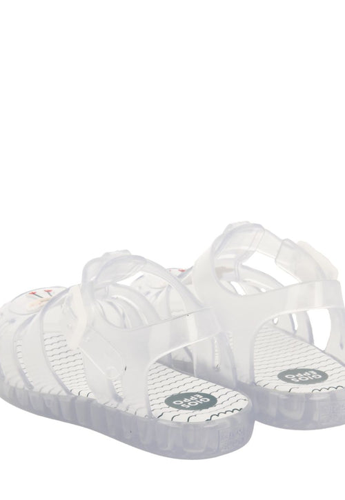 TRANSPARENT CRAB SHOES WITH SEAGULL PATCH FOR BABY MOSSET