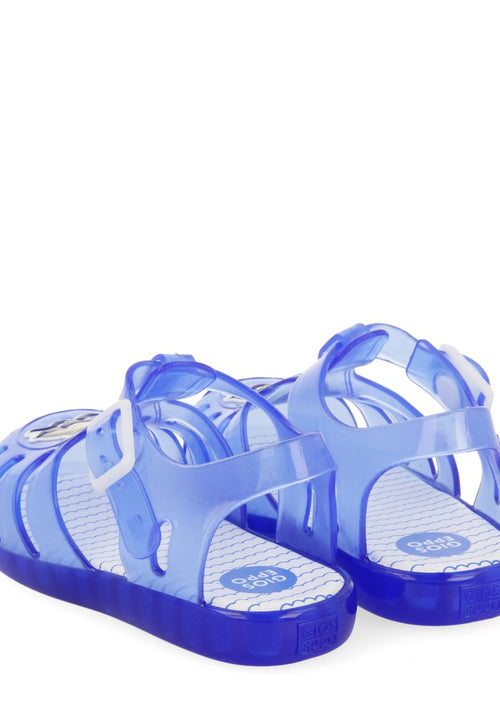 BLUE CRAB SHOES WITH SHARK PATCH FOR BABY KRUME