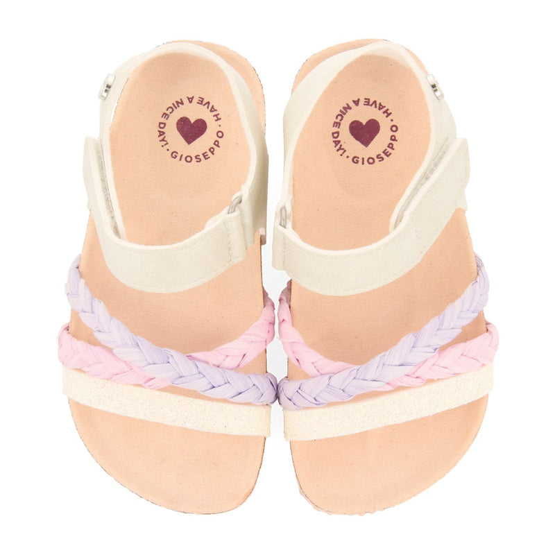 CHINELOS DE SOLA BIO MULTICOLOR COM DETALHES EM GLITTER E TRANÇADO EM RAFIA PARA MENINA E MENINO DELIA