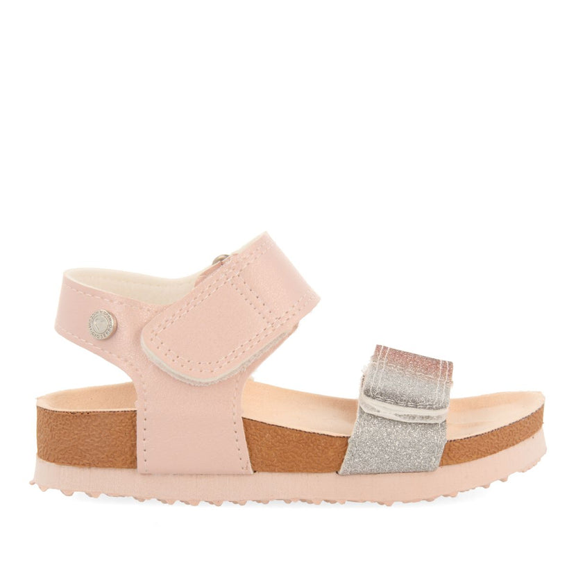 TONGS EN SEMELLE BIO ROSES AVEC PAILLETTES POUR FILLE ET GARÇON DUFUR