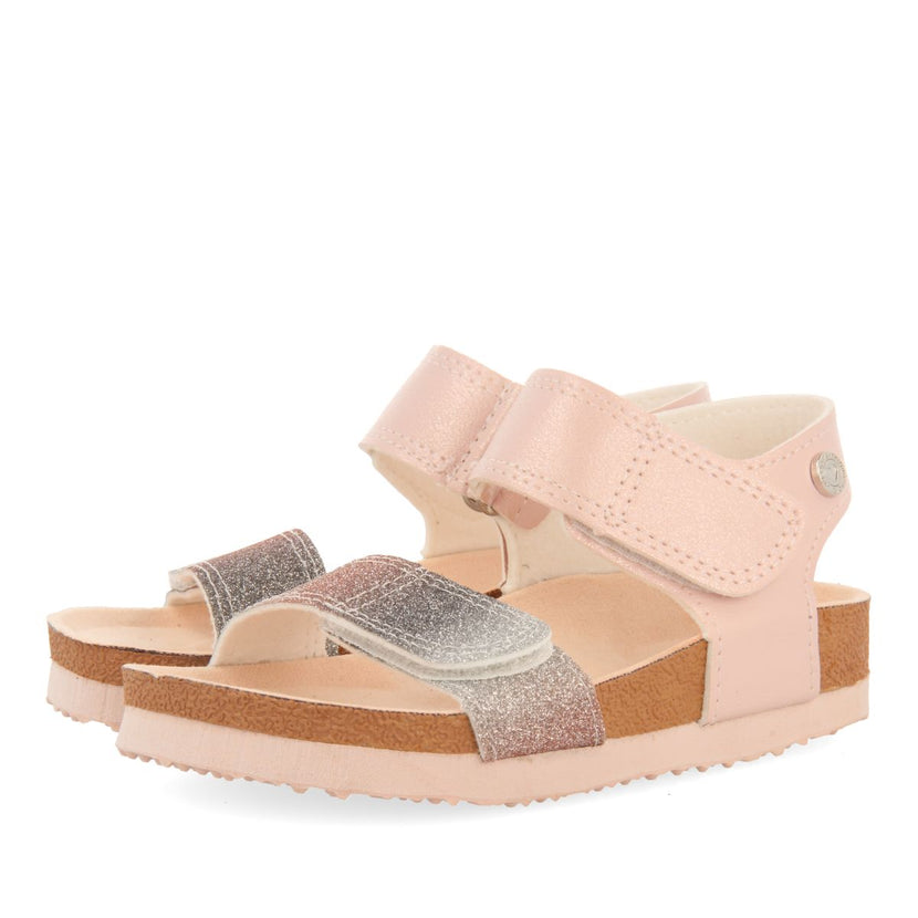 TONGS EN SEMELLE BIO ROSES AVEC PAILLETTES POUR FILLE ET GARÇON DUFUR