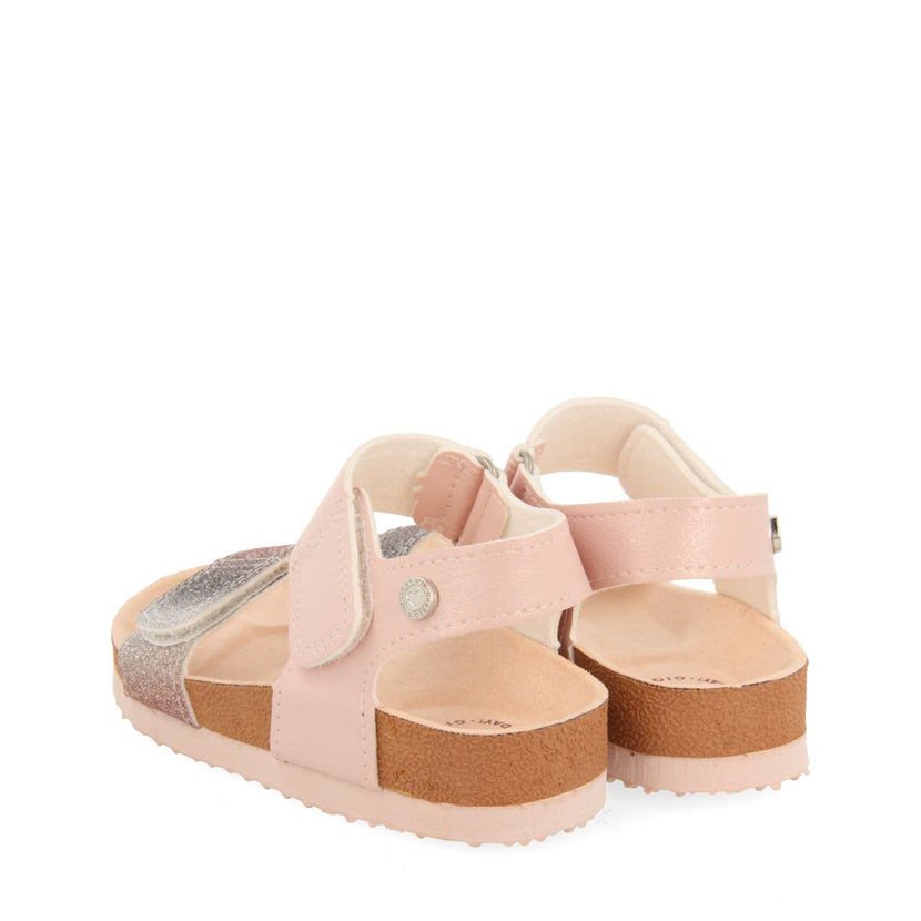 TONGS EN SEMELLE BIO ROSES AVEC PAILLETTES POUR FILLE ET GARÇON DUFUR