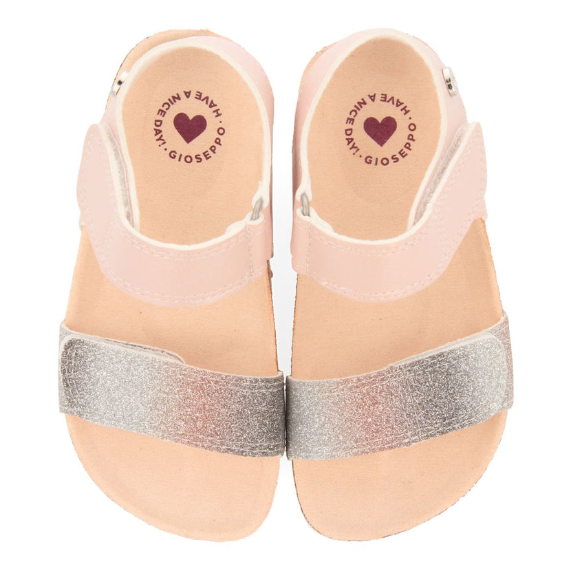 TONGS EN SEMELLE BIO ROSES AVEC PAILLETTES POUR FILLE ET GARÇON DUFUR