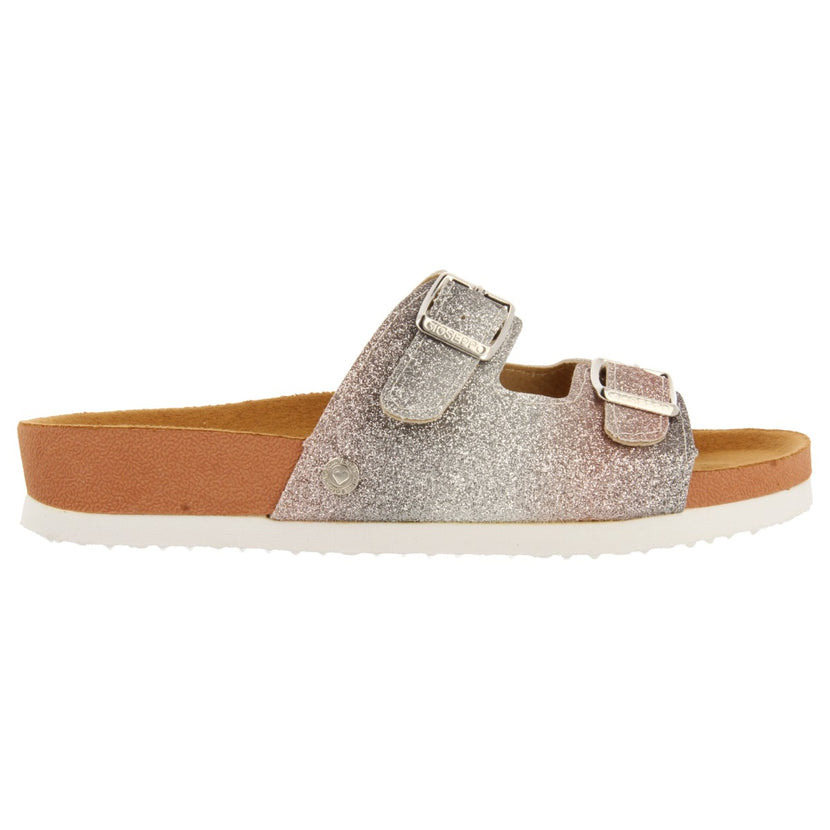 TONGS EN SEMELLE BIO MULTICOLORE AVEC PAILLETTES POUR FILLE ET GARÇON GRUISSAN