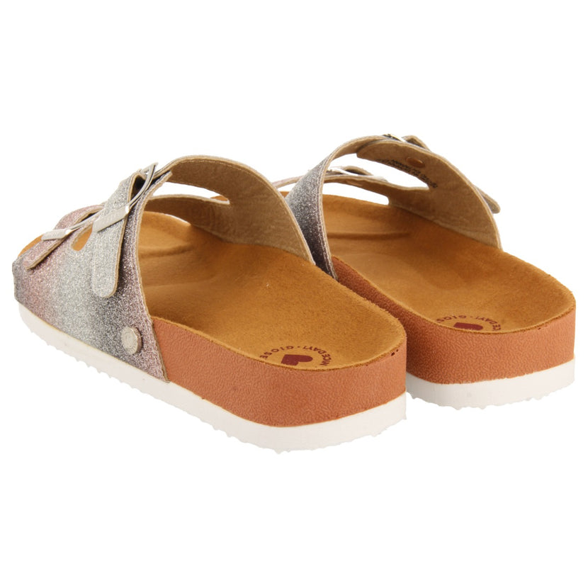 TONGS EN SEMELLE BIO MULTICOLORE AVEC PAILLETTES POUR FILLE ET GARÇON GRUISSAN
