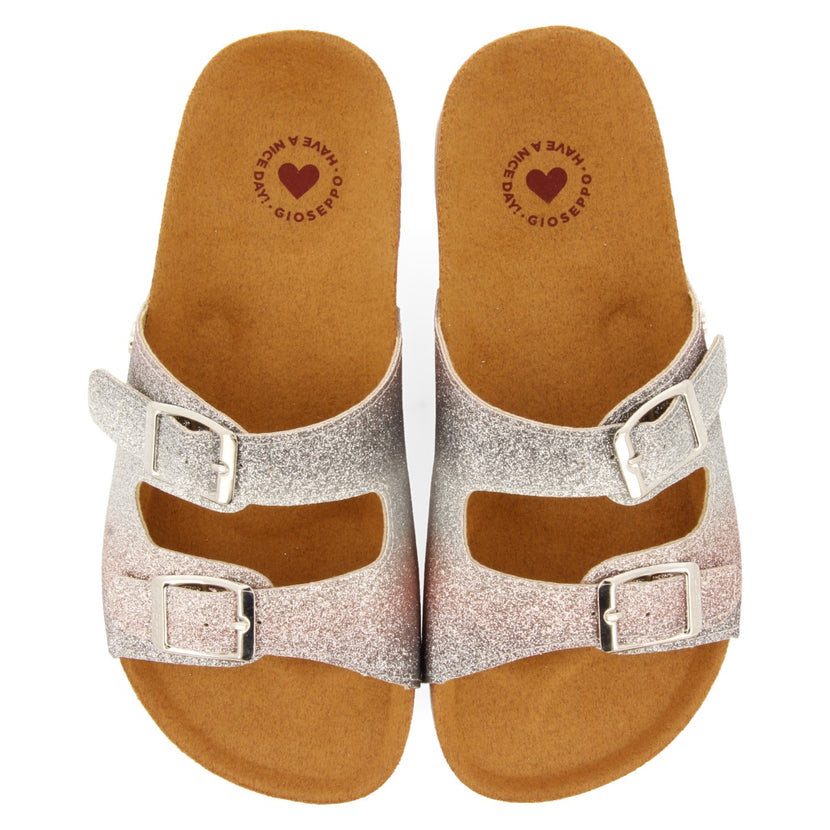 TONGS EN SEMELLE BIO MULTICOLORE AVEC PAILLETTES POUR FILLE ET GARÇON GRUISSAN