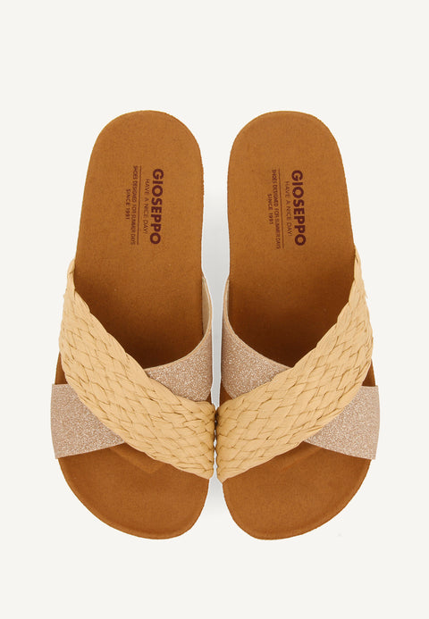 WEDGE SANDALS WITH NATURAL COLOR STRAPS FOR WOMEN GOULDS