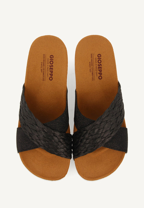 WEDGE SANDALS WITH BLACK STRAPS FOR WOMEN GOULDS