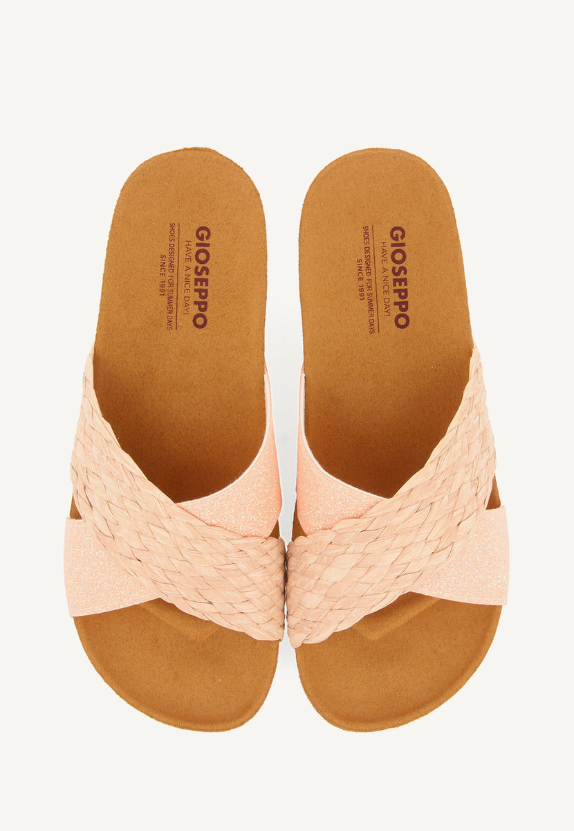WEDGE SANDALS WITH PINK STRAPS FOR WOMEN GOULDS