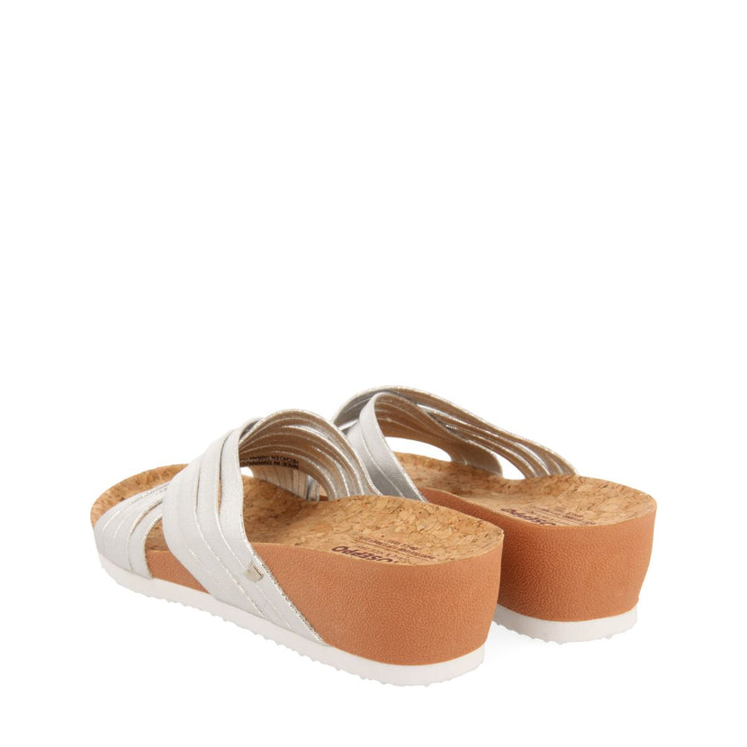 WEDGE SANDALS WITH SILVER STRAPS FOR WOMEN BREAGE