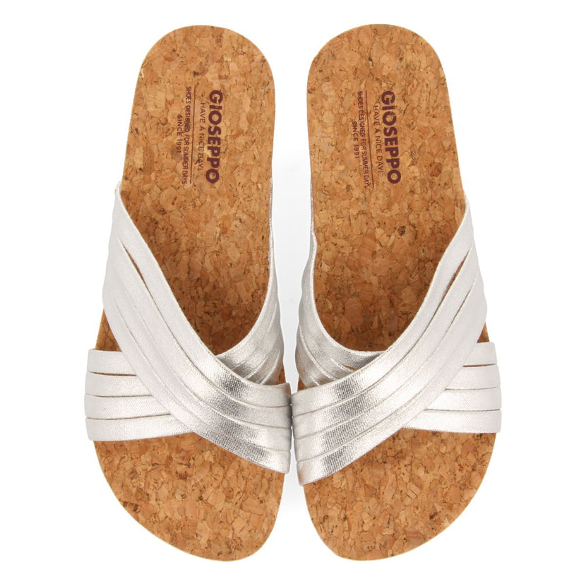 WEDGE SANDALS WITH SILVER STRAPS FOR WOMEN BREAGE