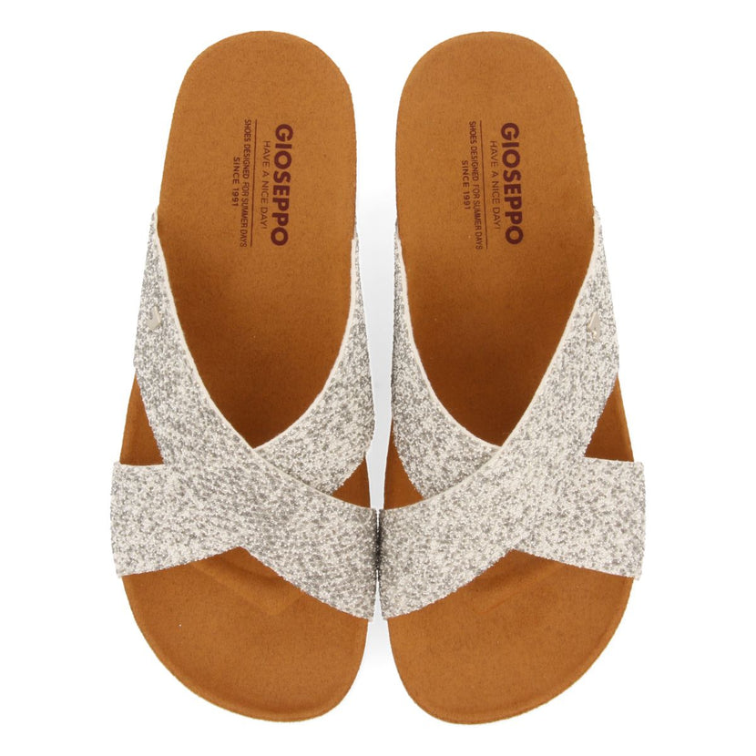 WOMEN'S GEARHART SANDALS WITH METALLIC STRAPS AND WEDGE